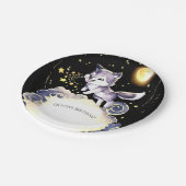 Betoverde Bos Wolf Verjaardag Papieren Bordje (Gekanteld)