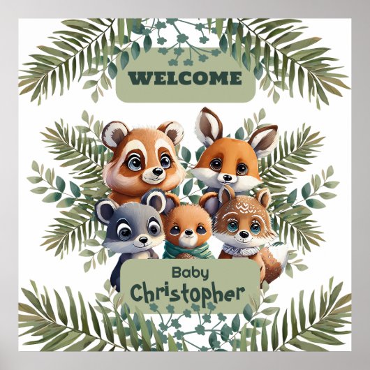 Betoverde Bos Wonderland Poster (Voorkant)