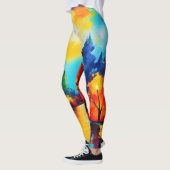 Betoverde bos zonsondergang leggings (Links)