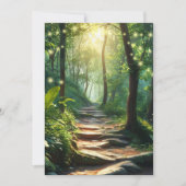 Betoverde Bosachtergrond Save the Date Kaart (Voorkant)