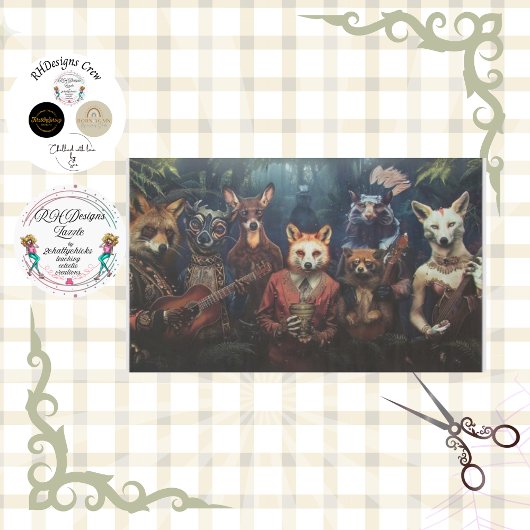 Betoverde Bosband Decoupage Tissuepapier