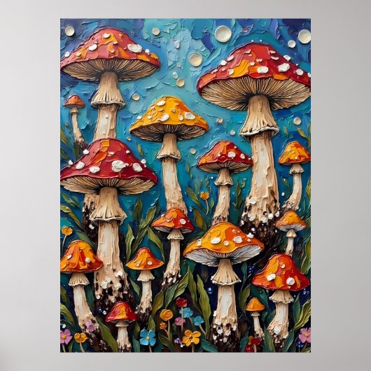 betoverde bosbodem poster (Voorkant)