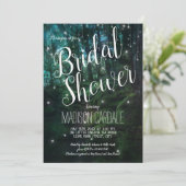 Betoverde Bosbomen Sfeerverlichting Bruidsdiner Kaart (Staand voorkant)