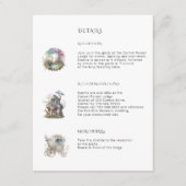 Betoverde bosbruiloft  informatiekaartje (Voorkant)