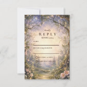 Betoverde Bosfee Bruiloft RSVP Kaartje (Voorkant)