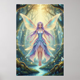 Betoverde Bosfee | Magische Fantasie Kunst  Poster