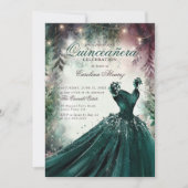 Betoverde bosfee prinses Mauve Quinceanera Kaart (Voorkant)