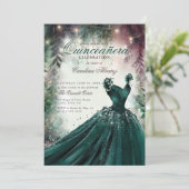 Betoverde bosfee prinses Mauve Quinceanera Kaart (Staand voorkant)