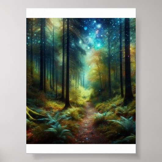 "Betoverde bosfluisteraars" Poster (Voorkant)