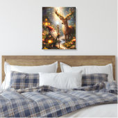 Betoverde Bosgezellen Fantasie Canvas Afdruk (Insitu (Slaapkamer))
