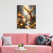 Betoverde Bosgezellen Fantasie Canvas Afdruk (Insitu (Woonkamer))