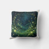 Betoverde Bosgloed Magische Nacht Kussen (Achterkant)
