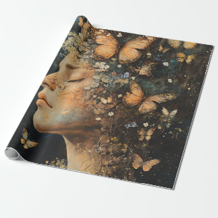 Betoverde Bosgodin met Vlinders (4) Cadeaupapier