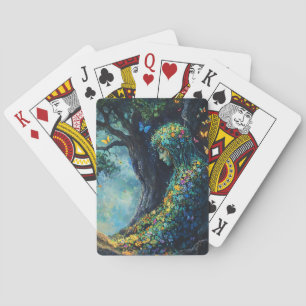 Betoverde Bosgodin met Vlinders (6) Pokerkaarten
