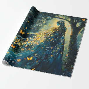 Betoverde Bosgodin met Vlinders (8) Cadeaupapier