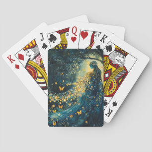 Betoverde Bosgodin met Vlinders (8) Pokerkaarten