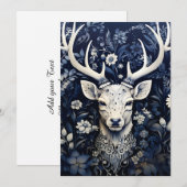 Betoverde bosherten winterbloei feestdagenkaart (Voorkant / Achterkant)