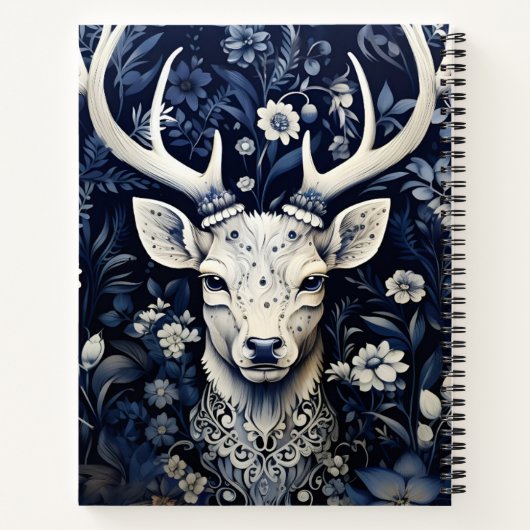 Betoverde bosherten winterbloei notitieboek (Achterkant)