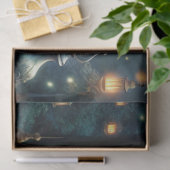 Betoverde Boslantaarns Onder Maneschijn Tissuepapier (Geschenk)