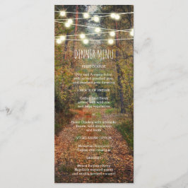 Betoverde Bospad Bruiloft Slank Diner Menu