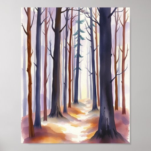 Betoverde bospad poster (Voorkant)