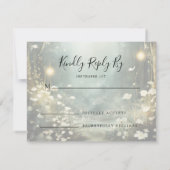 Betoverde bospad van bloemen RSVP (Achterkant)