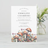 Betoverde Bospaddenstoelen Baby shower Kaart (Staand voorkant)