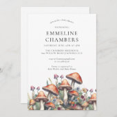 Betoverde Bospaddenstoelen Baby shower Kaart (Voorkant / Achterkant)