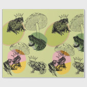 Betoverde Bospaddenstoelen en Kikkers Custom Cadeaupapier (Vlak)