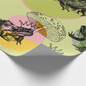 Betoverde Bospaddenstoelen en Kikkers Custom Cadeaupapier (Hoek)