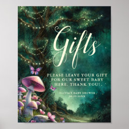 Betoverde Bospaddenstoelen Geschenken Teken Baby s Poster