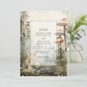 Betoverde Bospaddenstoelen Huwelijksuitnodiging Kaart (Staand voorkant)