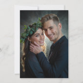 Betoverde bosroos foto huwelijksaankondiging kaart (Achterkant)