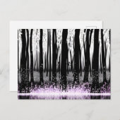 Betoverde bosschaduwen en dansende bloemblaadjes briefkaart (Voorkant / Achterkant)