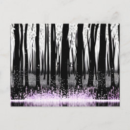 Betoverde bosschaduwen en dansende bloemblaadjes briefkaart