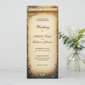 Betoverde Bossen Forest Fairy Tale Wedding Scroll Kaart (Staand voorkant)
