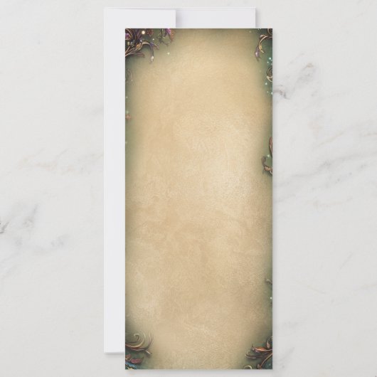 Betoverde Bossen Forest Fairy Tale Wedding Scroll Kaart (Achterkant)