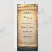 Betoverde Bossen Forest Fairy Tale Wedding Scroll Kaart (Voorkant)