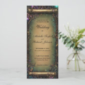 Betoverde Bossen Forest Fairy Tale Wedding Scroll Kaart (Staand voorkant)
