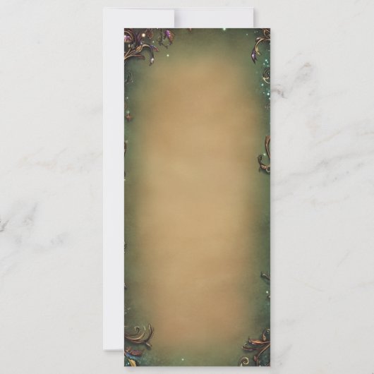 Betoverde Bossen Forest Fairy Tale Wedding Scroll Kaart (Achterkant)