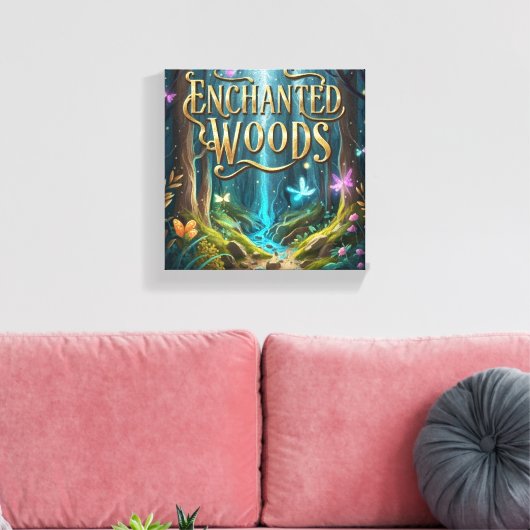 Betoverde Bossen Magisch Canvas Afdruk (Insitu (Woonkamer))