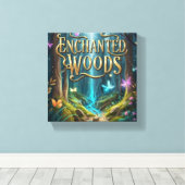 Betoverde Bossen Magisch Canvas Afdruk (Insitu (Houten vloer))