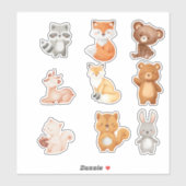 Betoverde Bossen: Woodland Animals Scrapbook Stick Sticker (Vel)