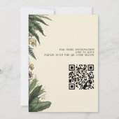  betoverde bosuitnodiging met QR-code Kaart (Achterkant)