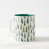 "Betoverde bosvakantie" Tweekleurige Koffiemok (Voorkant links)