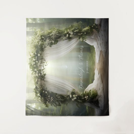 Betoverde bosverlichting wandkleed (Voorkant)