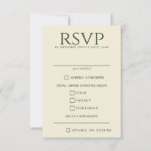  betoverde bosvoedsel keuzes RSVP kaartje (Voorkant)