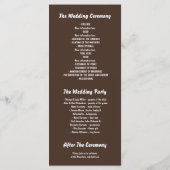 Betoverde bosvuurvliegjes trouwprogramma's programmakaart (Achterkant)