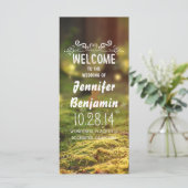 Betoverde bosvuurvliegjes trouwprogramma's programmakaart (Staand voorkant)