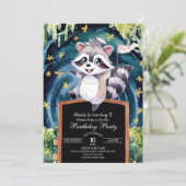 Betoverde boswasbeer verjaardag kaart (Staand voorkant)